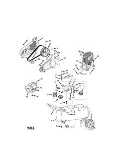 Portable Air Compressors Diagram and Parts List for VT623303  Campbell Hausfeld Compressor